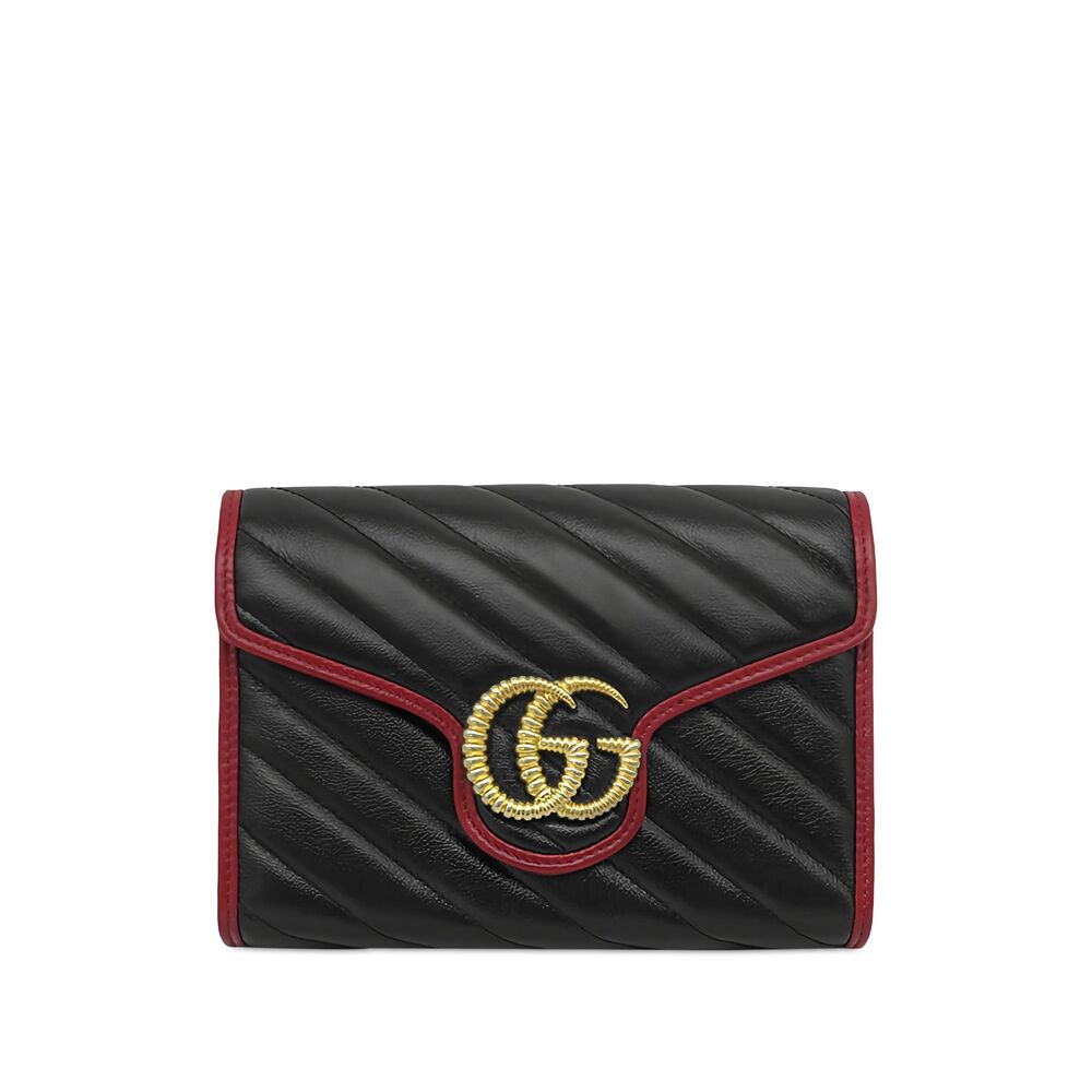 Pre-Loved Gucci GG Marmont Matelasse Calfskin Torchon Wallet On Chain